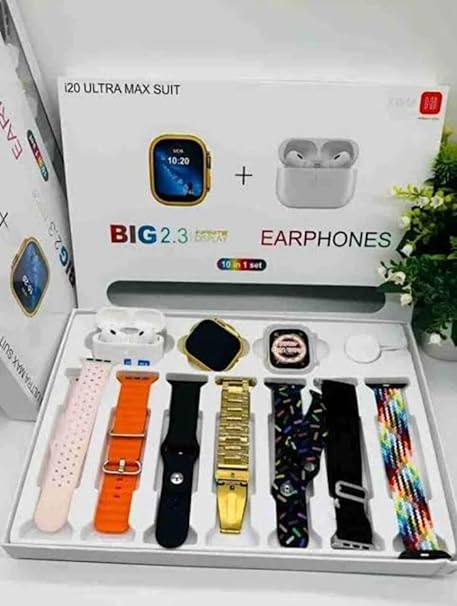 Fusion Series: i20 Ultra Max Smartwatch & Bluetooth Earbuds