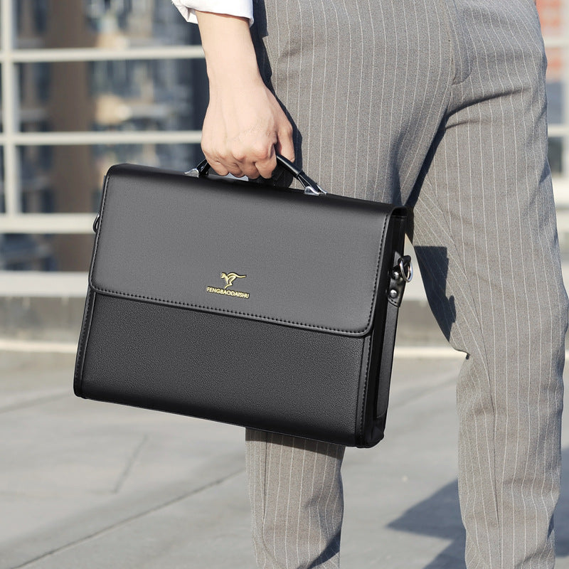 Professional Leather Commuter Briefcase