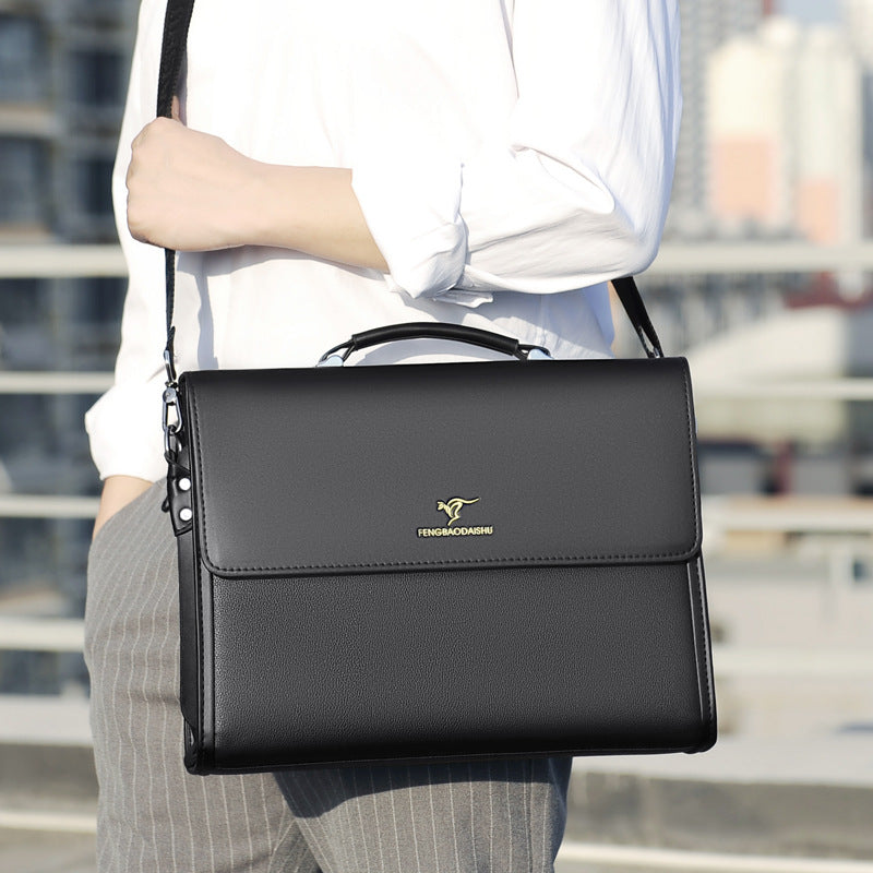 Professional Leather Commuter Briefcase