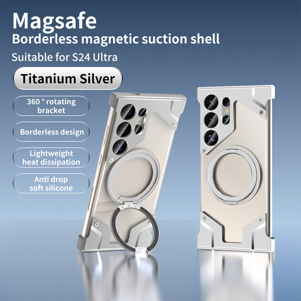 Samsung Ultra Magnetic Case with Rotating Kickstand & Corner Protection