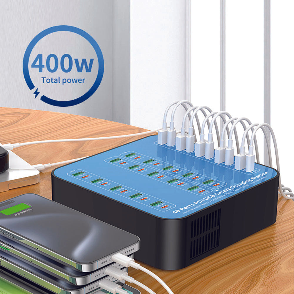 PowerFort 400W 40-Port Charging Station