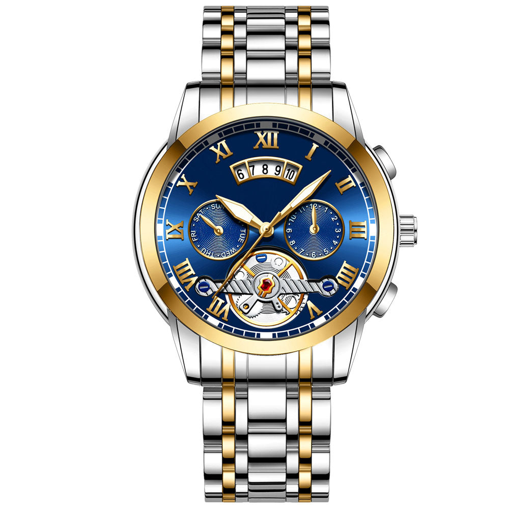 SteelHorizon Stainless Steel Waterproof Watch Men