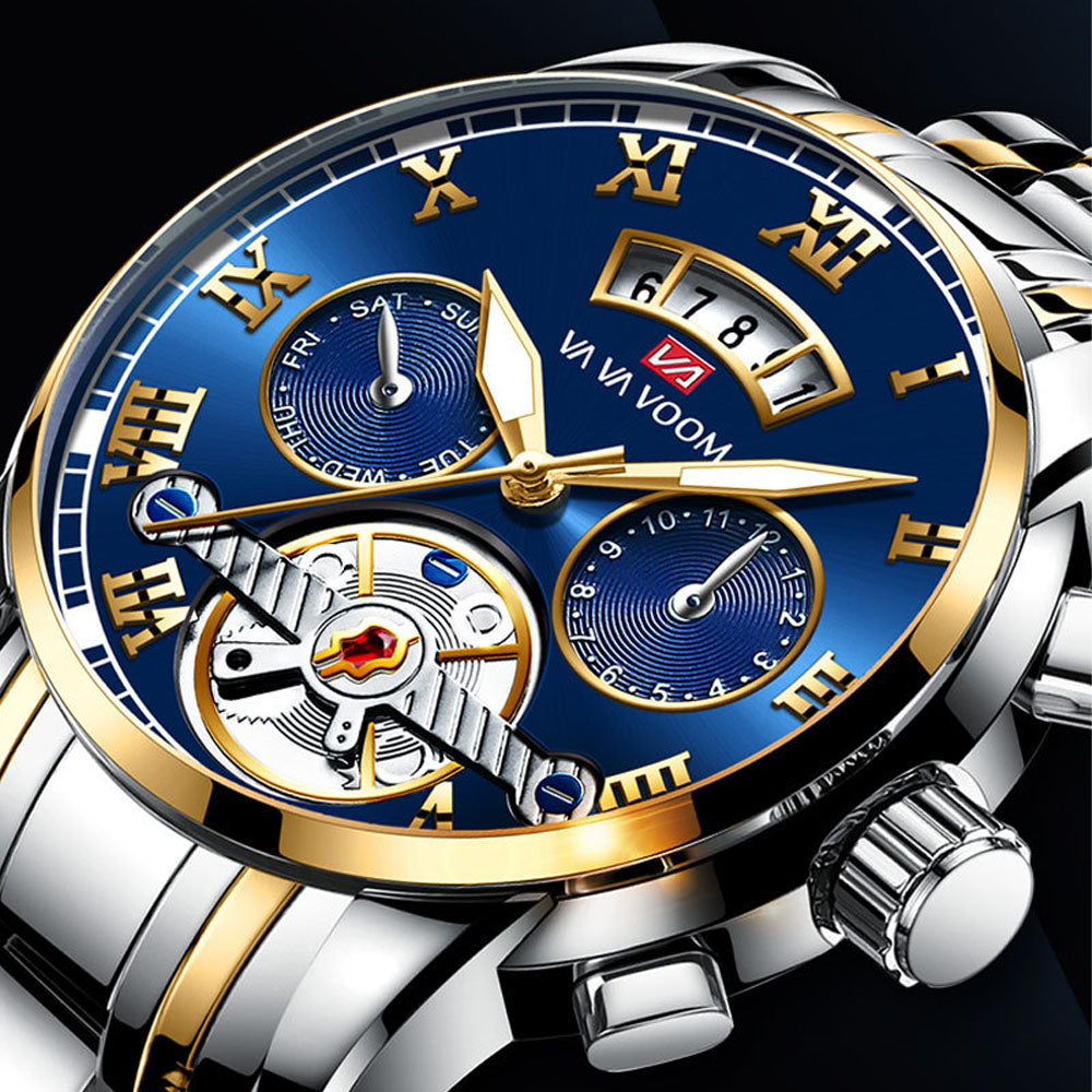 SteelHorizon Stainless Steel Waterproof Watch Men