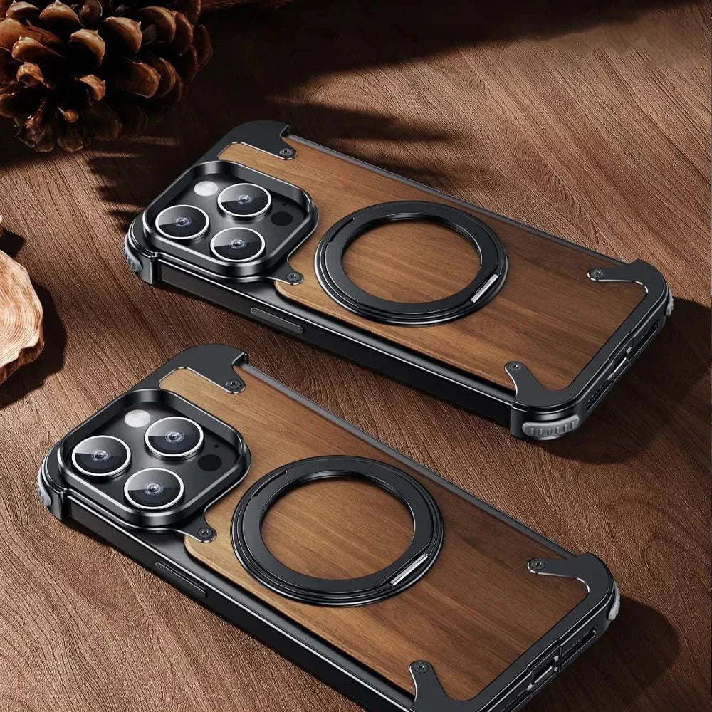 EdgeX Walnut Magnetic MagSafe iPhone Case - Moderno Collections