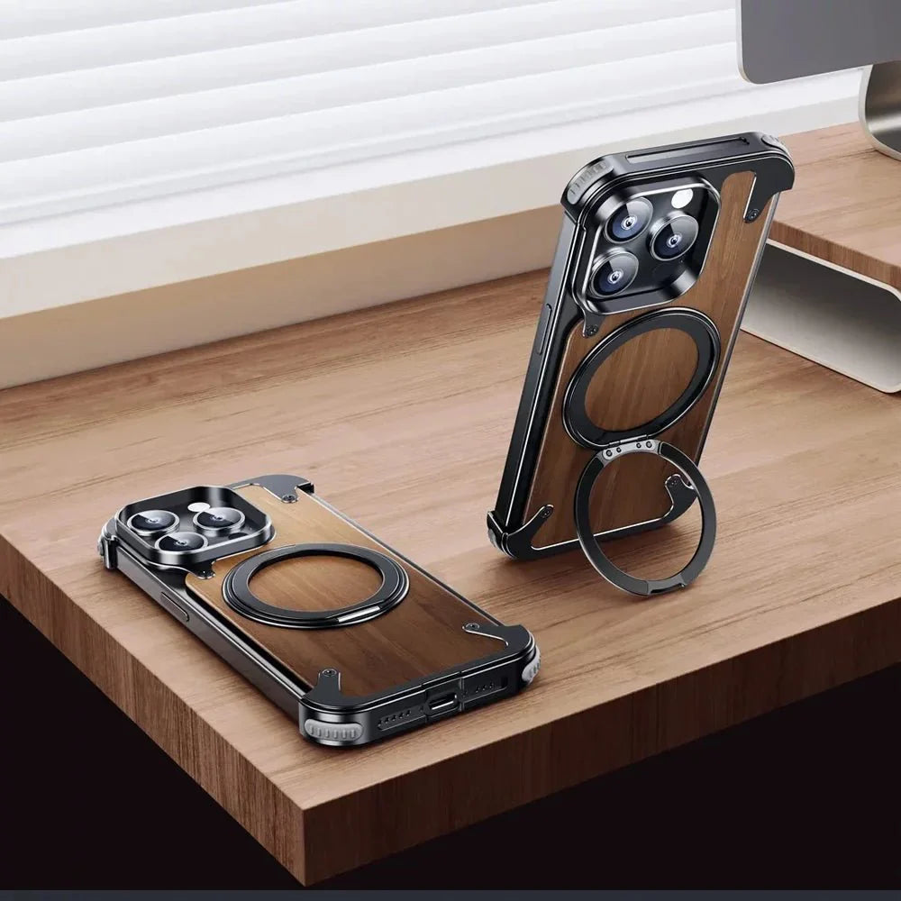 EdgeX Walnut Magnetic MagSafe iPhone Case - Moderno Collections