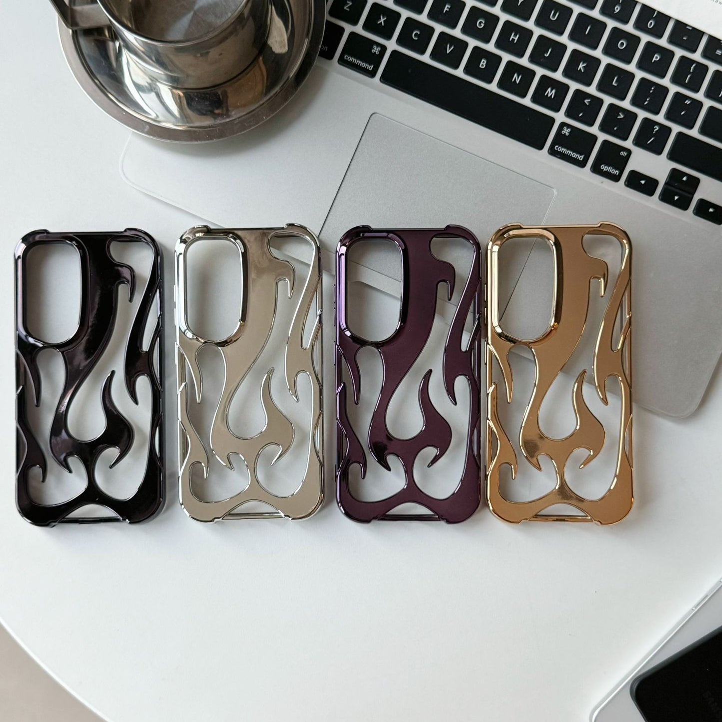 Electroplated Hollow Flame Case  Samsung S25 Ultra / A16 / S23