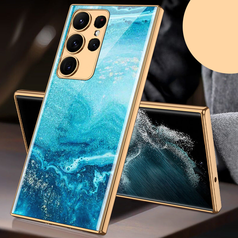 Marble Electroplated Glass Phone Case