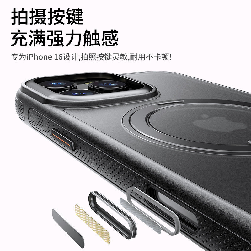 All-Inclusive Camera Button Cover for iPhone Magnetic Stand Case