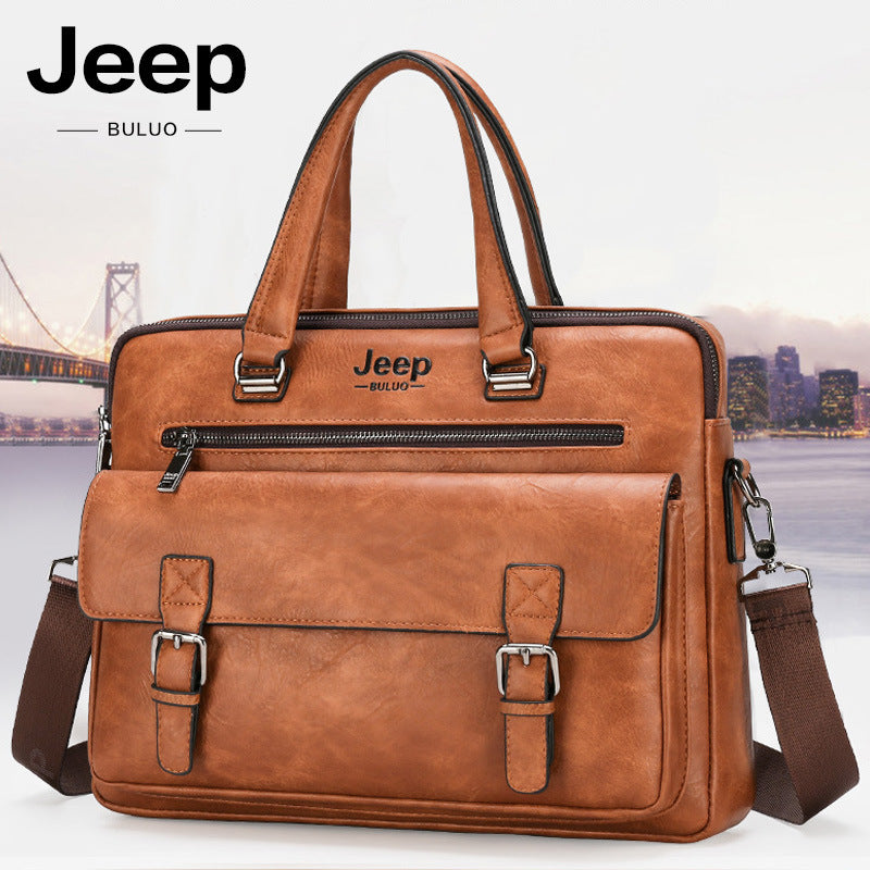 Jeep Mens Large-Capacity Fashion Business Briefcase