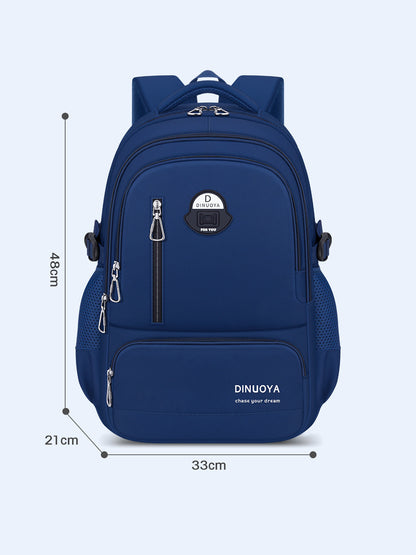 Pure Color Lightweight Student Backpack
