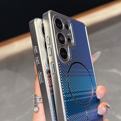 Premium Magnetic Fiber Circle Case for Samsung S25 Ultra / S25 Edge  Shockproof All-Inclusive PC Protection