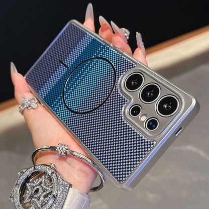 Premium Magnetic Fiber Circle Case for Samsung S25 Ultra / S25 Edge  Shockproof All-Inclusive PC Protection