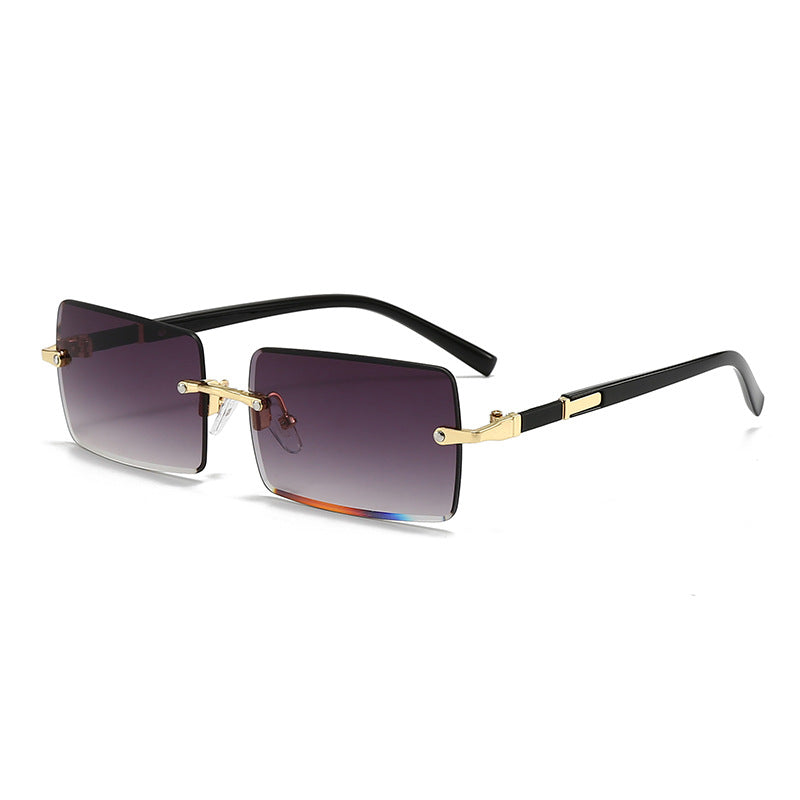 Trendy Rimless Jelly Color Sunglasses