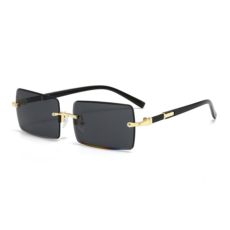 Trendy Rimless Jelly Color Sunglasses