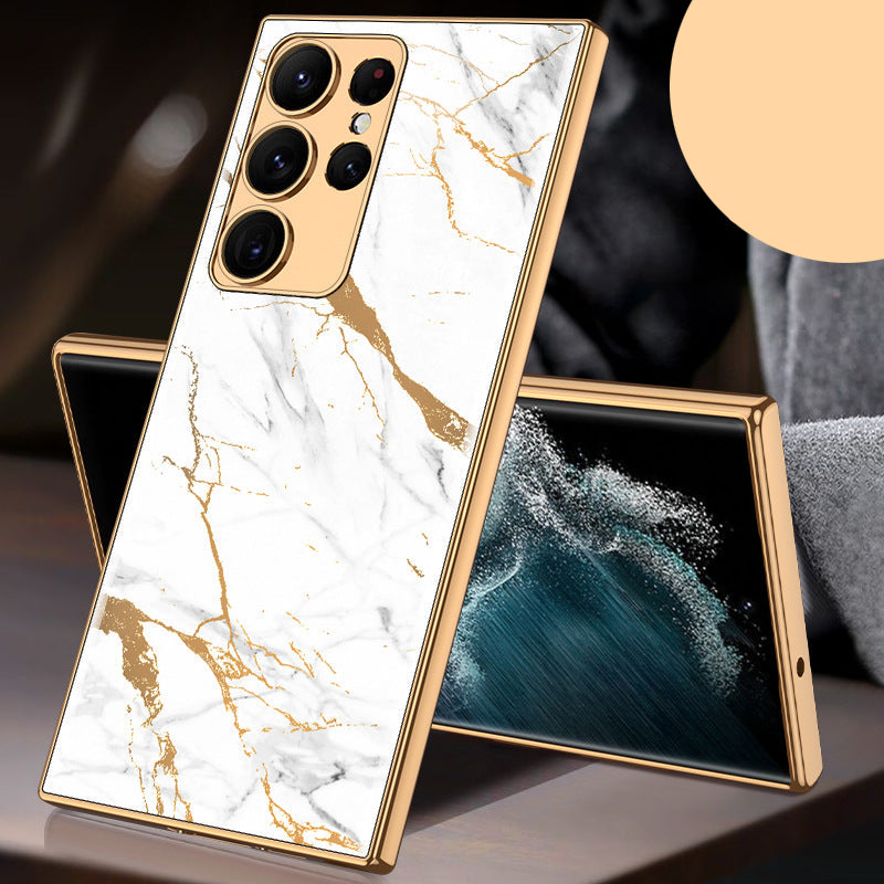 Marble Electroplated Glass Phone Case