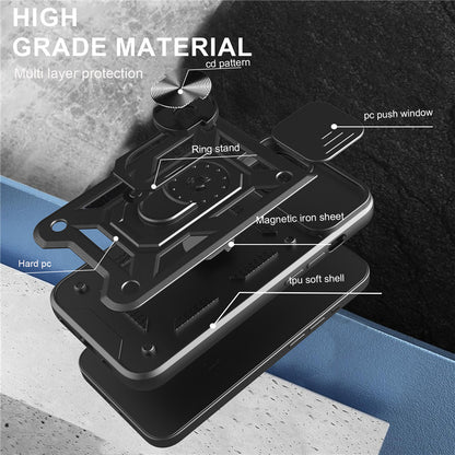 iPhone Pro Max Sergeant Ring Holder Case  Shunjia Push Window Protective Cover