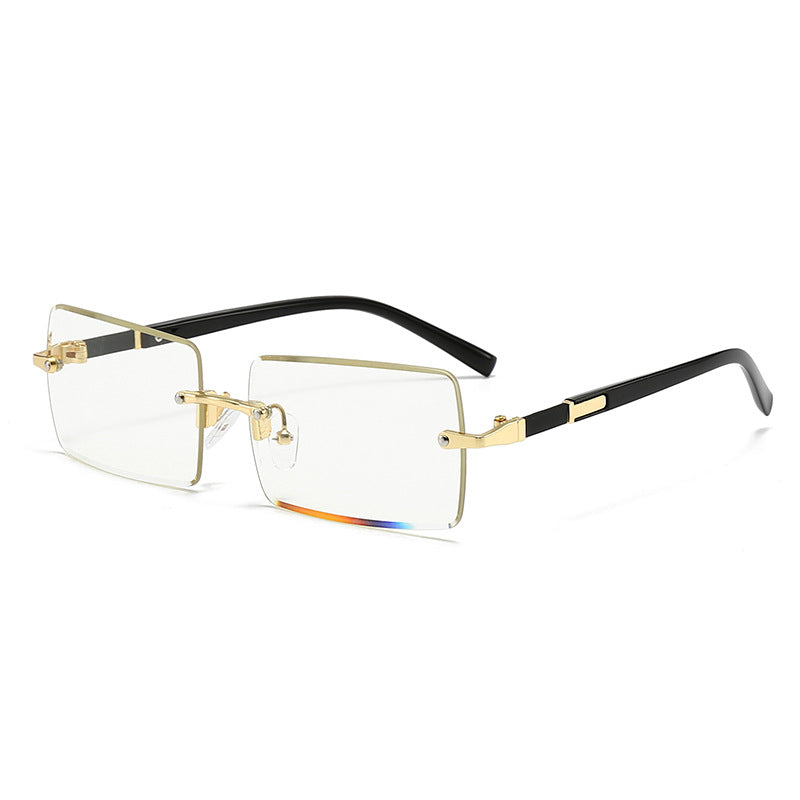 Trendy Rimless Jelly Color Sunglasses