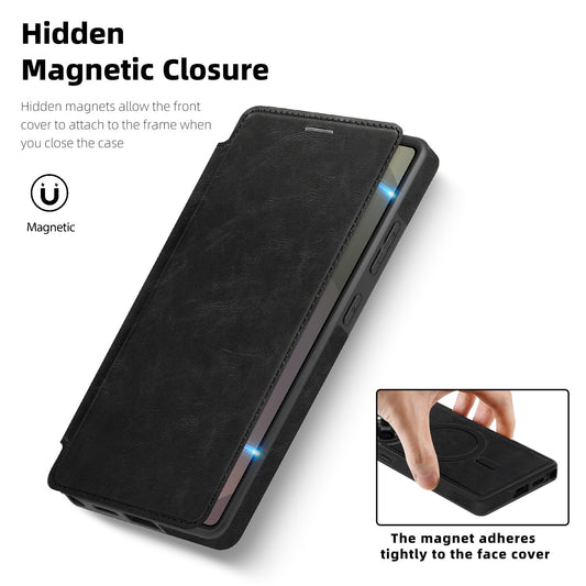 Black Lingdun Business Flip Samsung Case