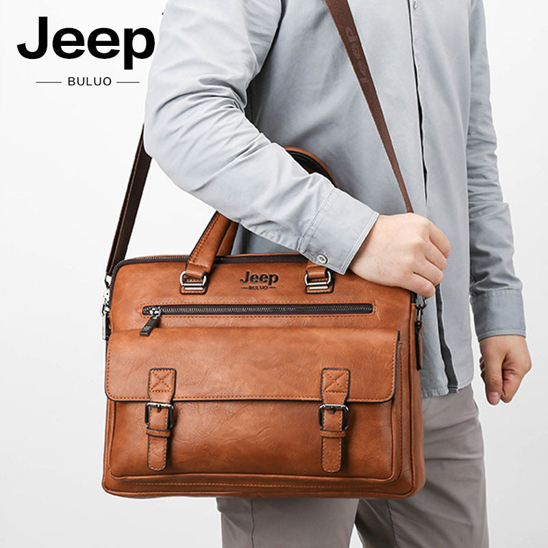Jeep Mens Large-Capacity Fashion Business Briefcase