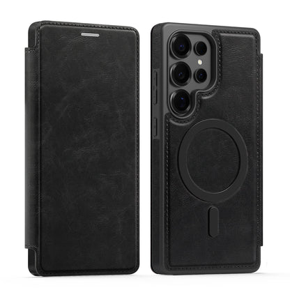 Black Lingdun Business Flip Samsung Case