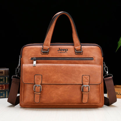 Jeep Mens Large-Capacity Fashion Business Briefcase