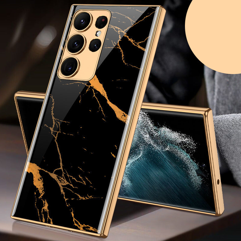 Marble Electroplated Glass Phone Case