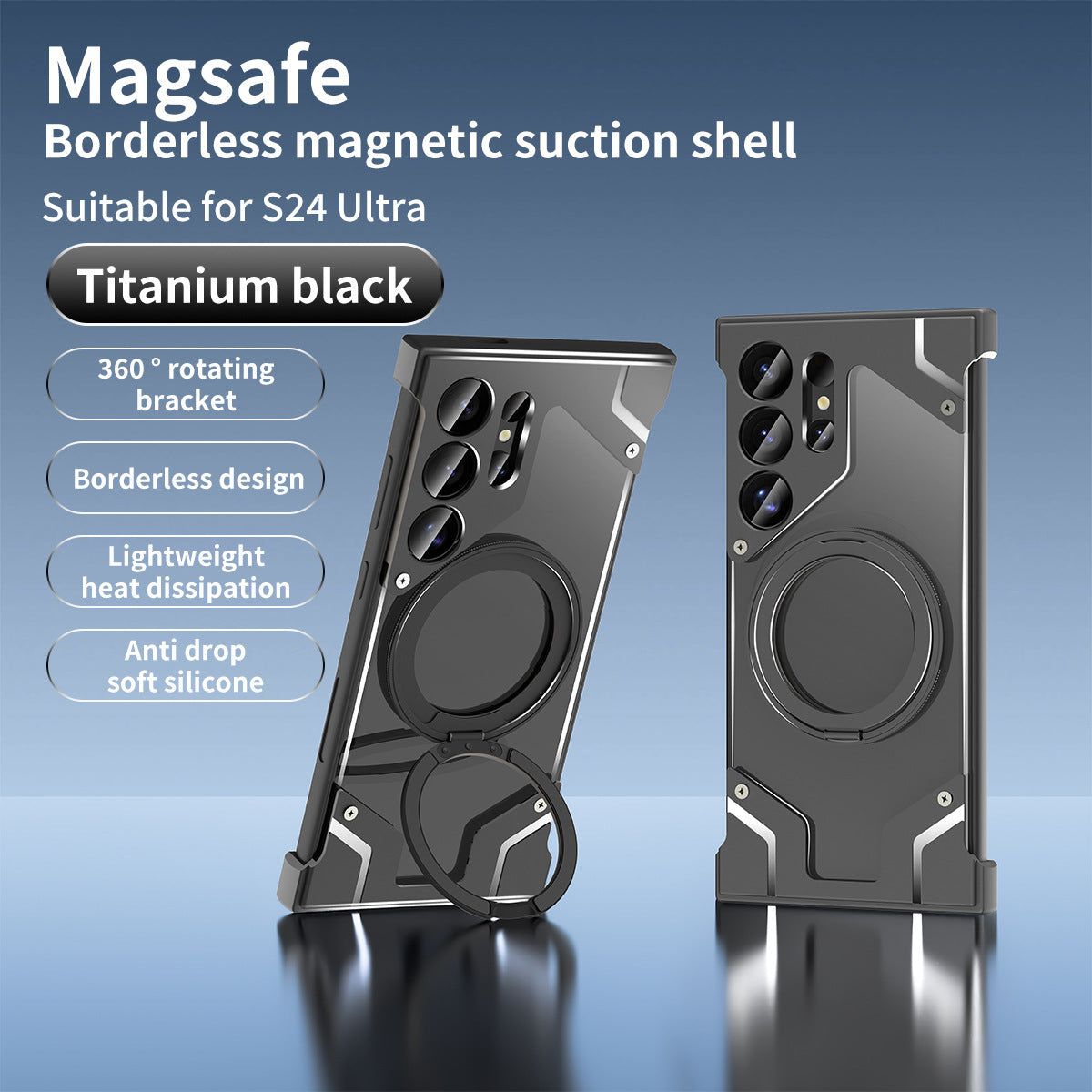Samsung Ultra Magnetic Case with Rotating Kickstand & Corner Protection