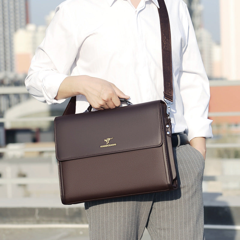 Professional Leather Commuter Briefcase