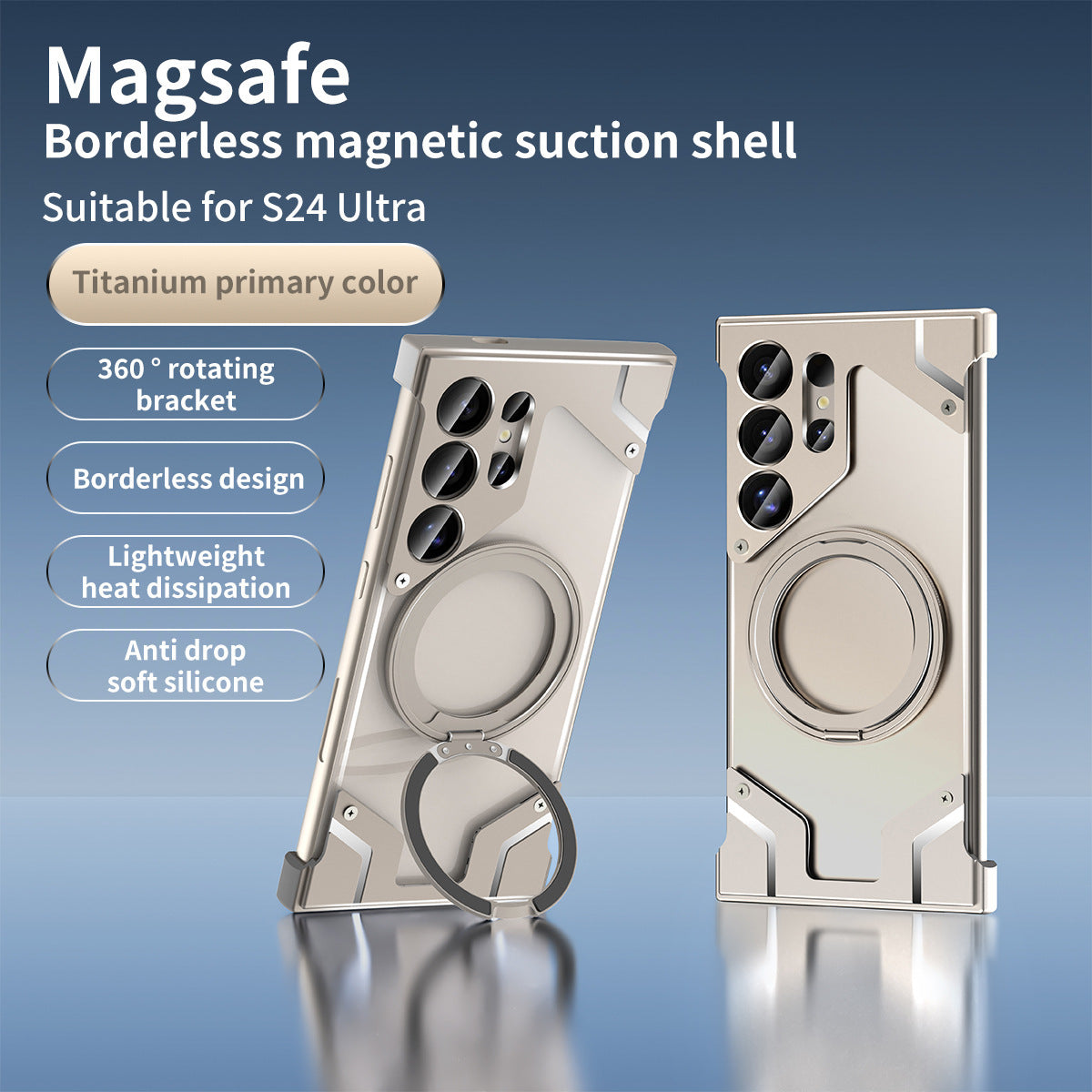 Samsung Ultra Magnetic Case with Rotating Kickstand & Corner Protection