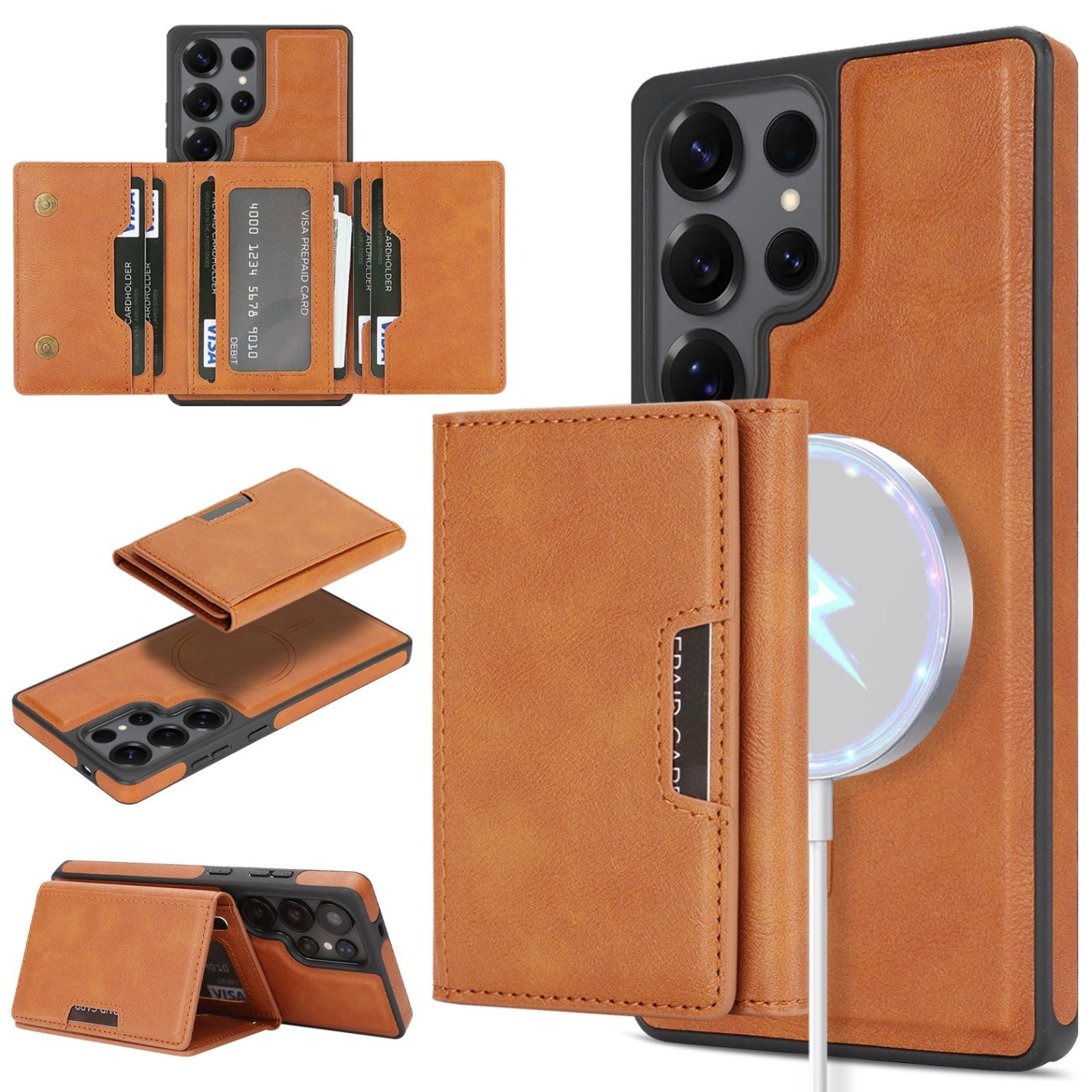 Stylish Magnetic Card Samsung Case