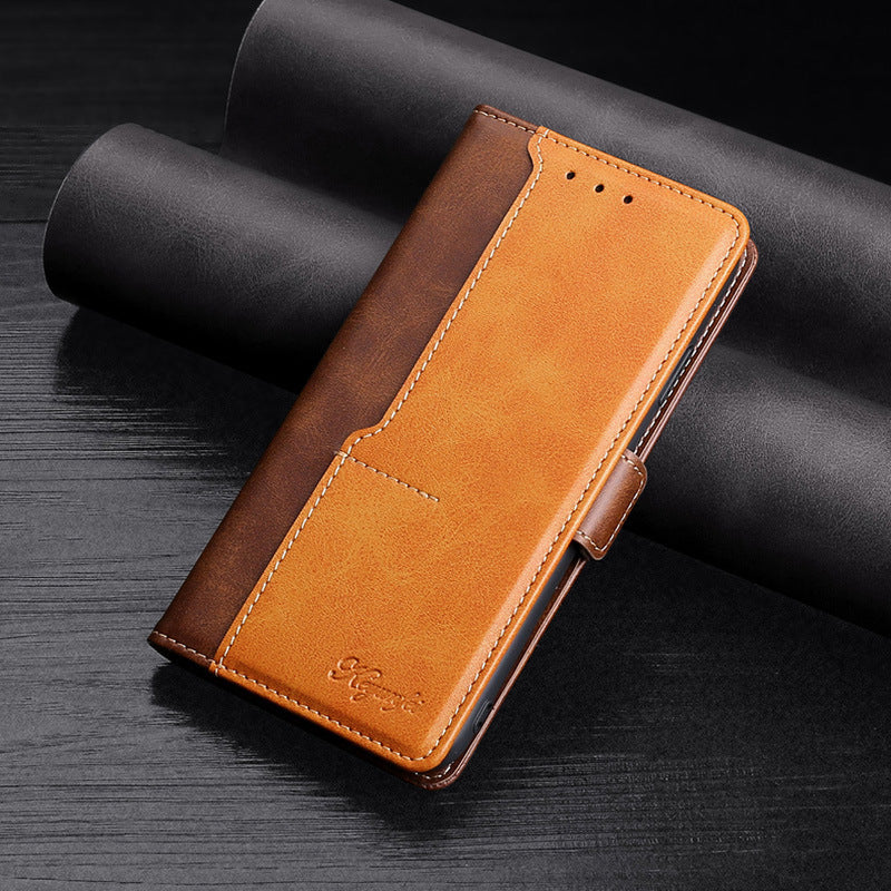 Stylish Leather Stand Case for Google Pixel  Card Holder & Side Buckle Design