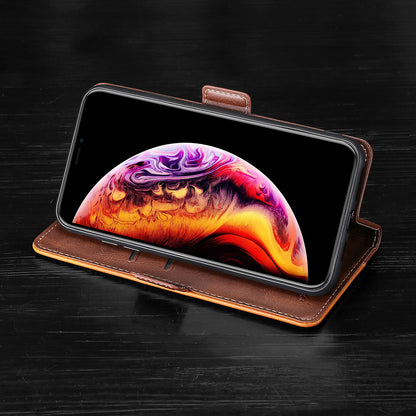 Stylish Leather Stand Case for Google Pixel  Card Holder & Side Buckle Design