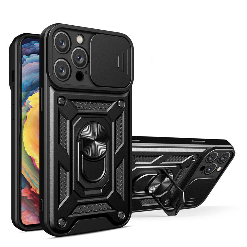 iPhone Pro Max Sergeant Ring Holder Case  Shunjia Push Window Protective Cover