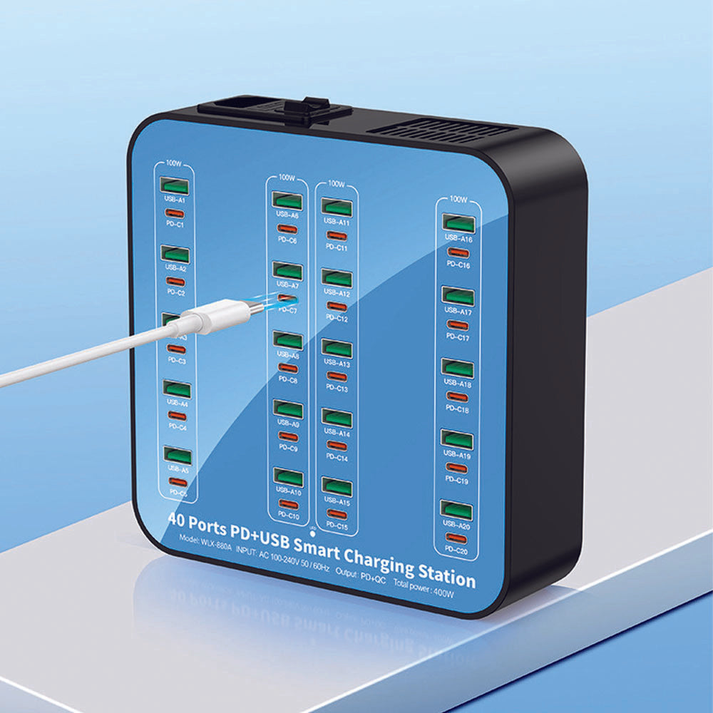PowerFort 400W 40-Port Charging Station