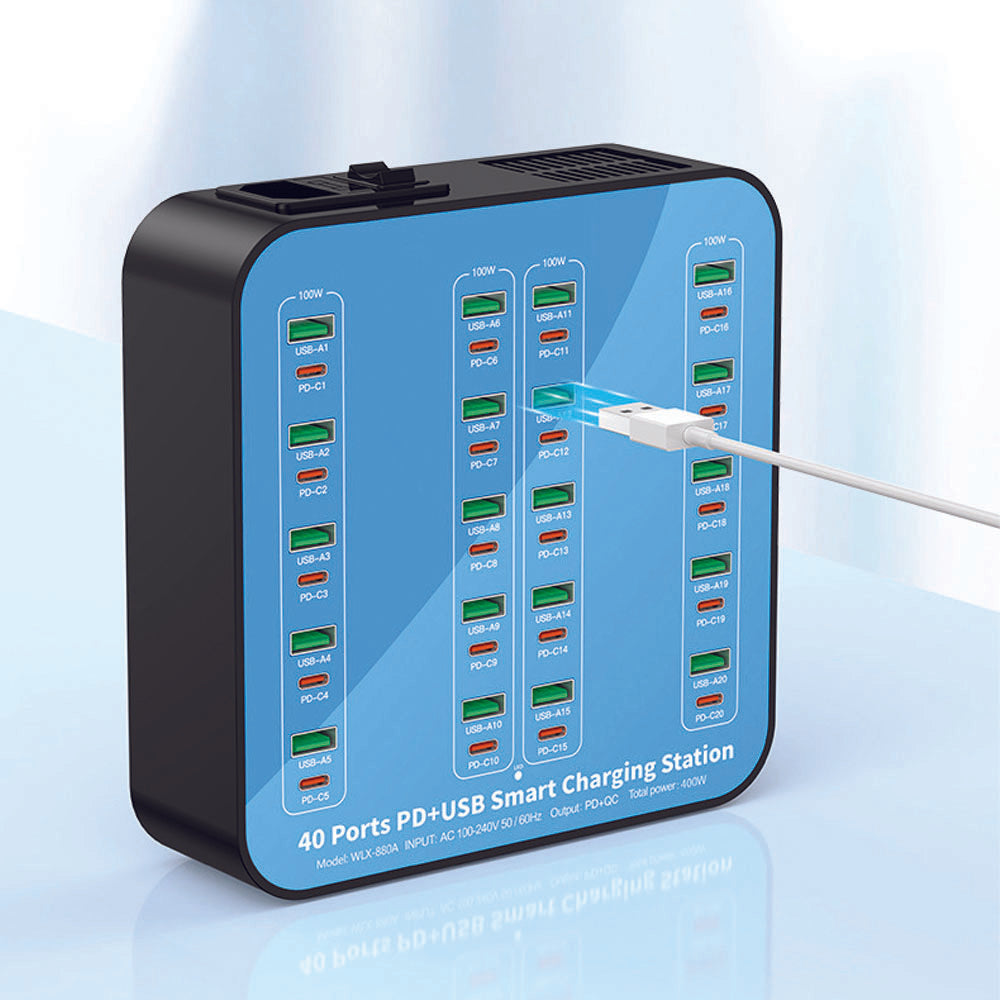 PowerFort 400W 40-Port Charging Station