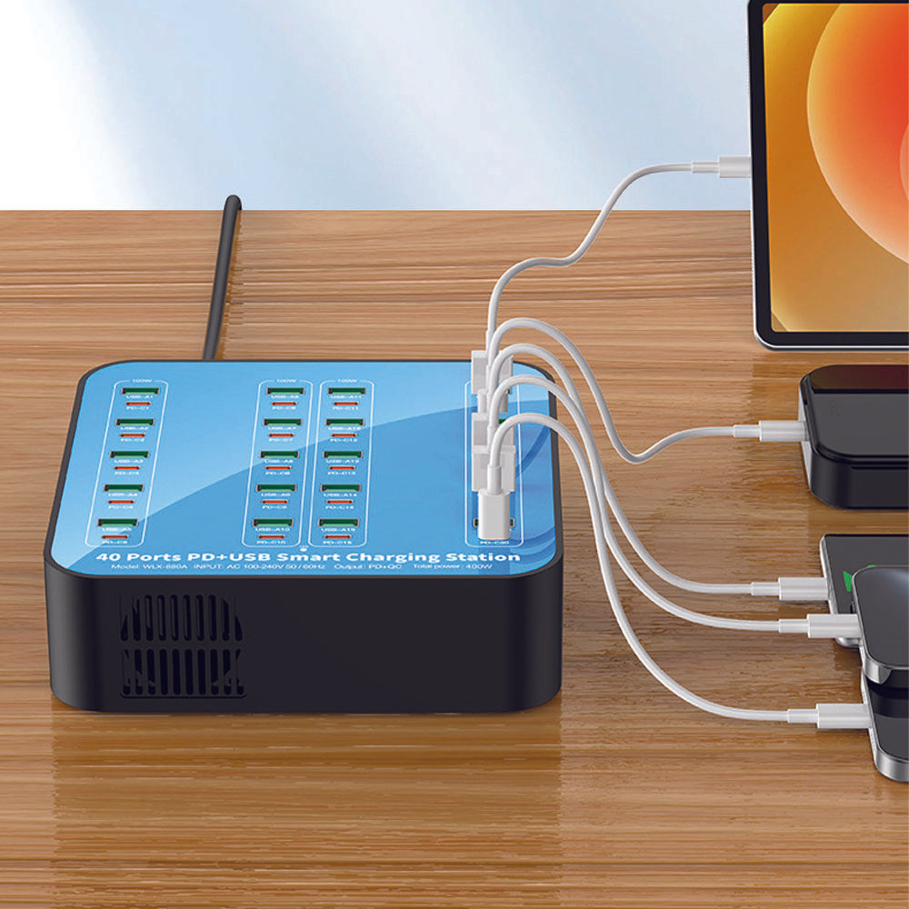 PowerFort 400W 40-Port Charging Station