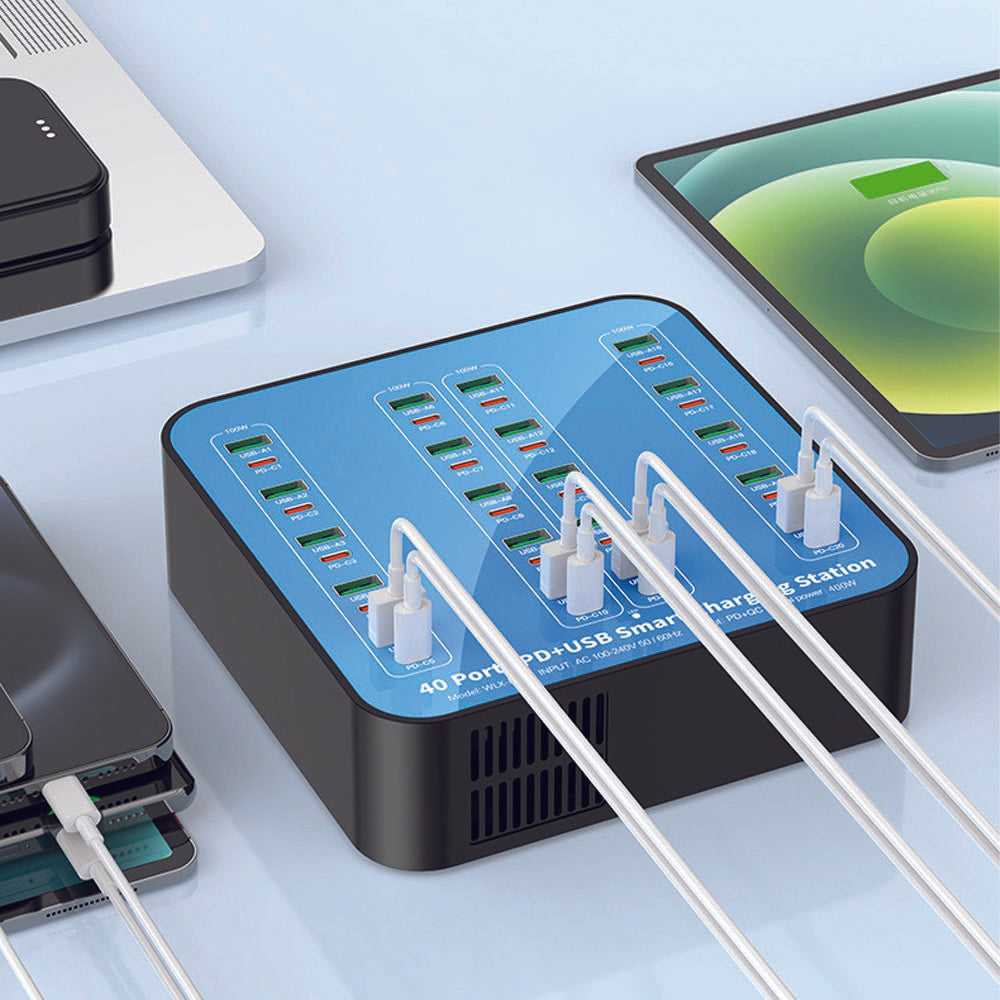 PowerFort 400W 40-Port Charging Station