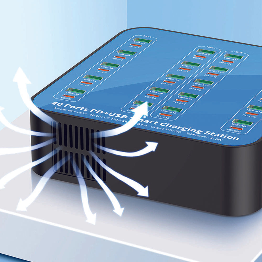PowerFort 400W 40-Port Charging Station