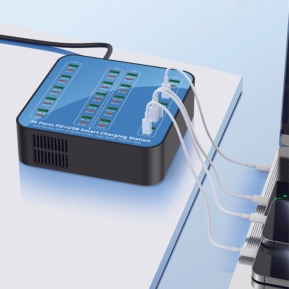 PowerFort 400W 40-Port Charging Station