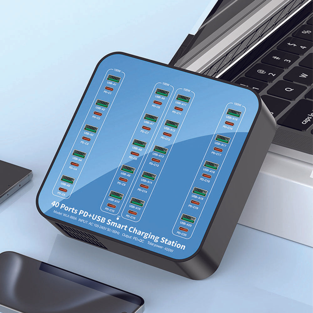 PowerFort 400W 40-Port Charging Station