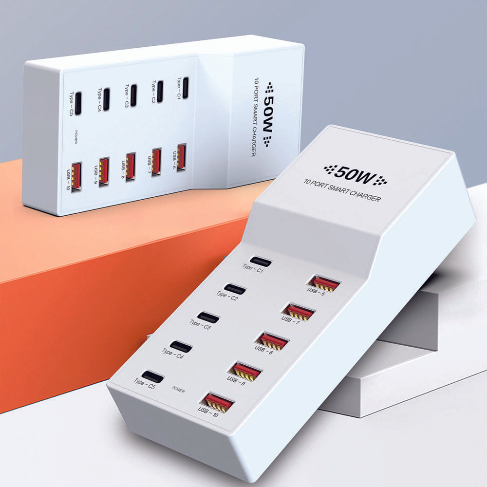 PowerHive 50W 10-Port Smart Charger