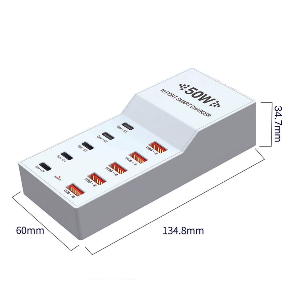 PowerHive 50W 10-Port Smart Charger