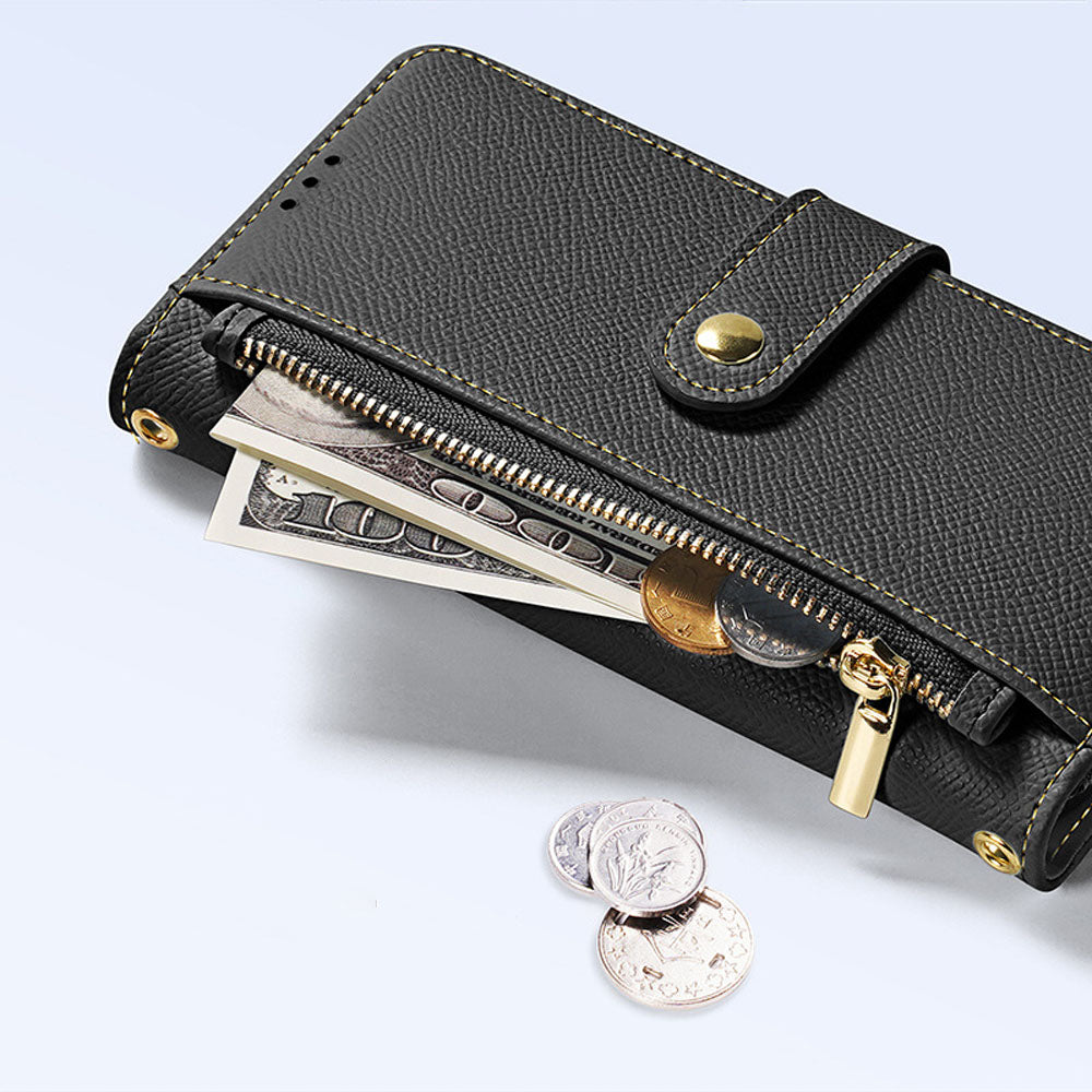 SnapLuxe 2-in-1 Magnetic Leather Wallet iPhone Case