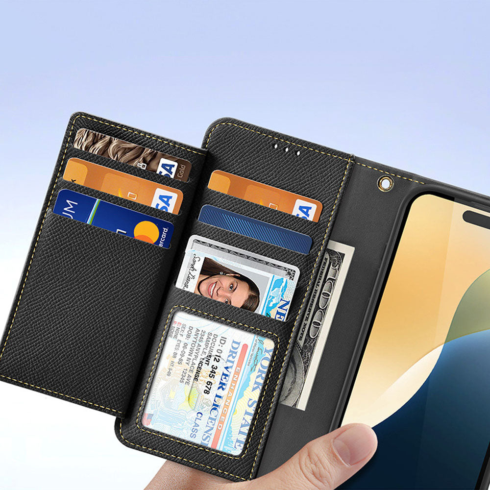 SnapLuxe 2-in-1 Magnetic Leather Wallet iPhone Case