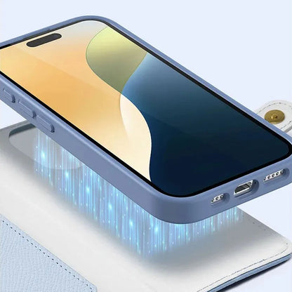 SnapLuxe 2-in-1 Magnetic Leather Wallet iPhone Case