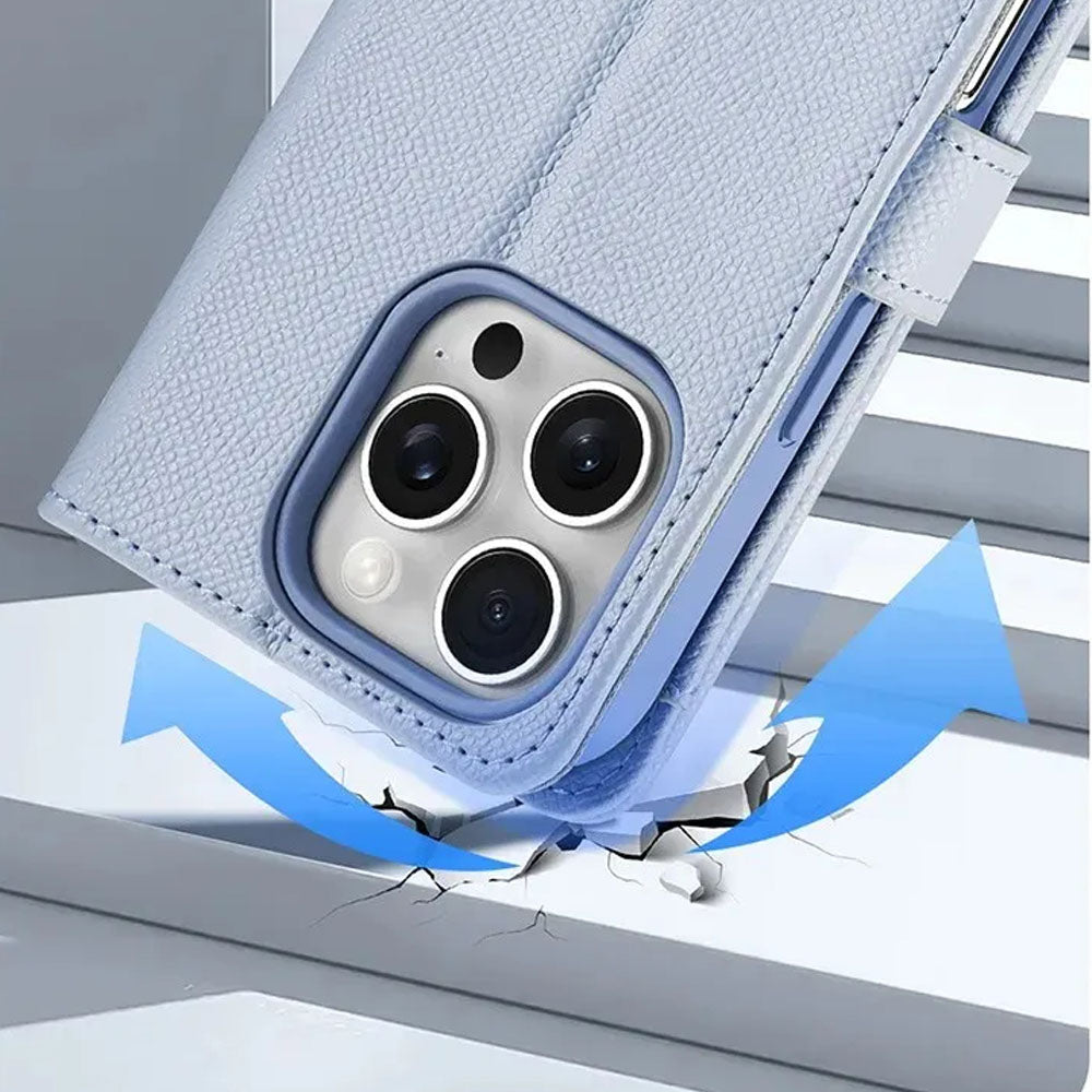 SnapLuxe 2-in-1 Magnetic Leather Wallet iPhone Case