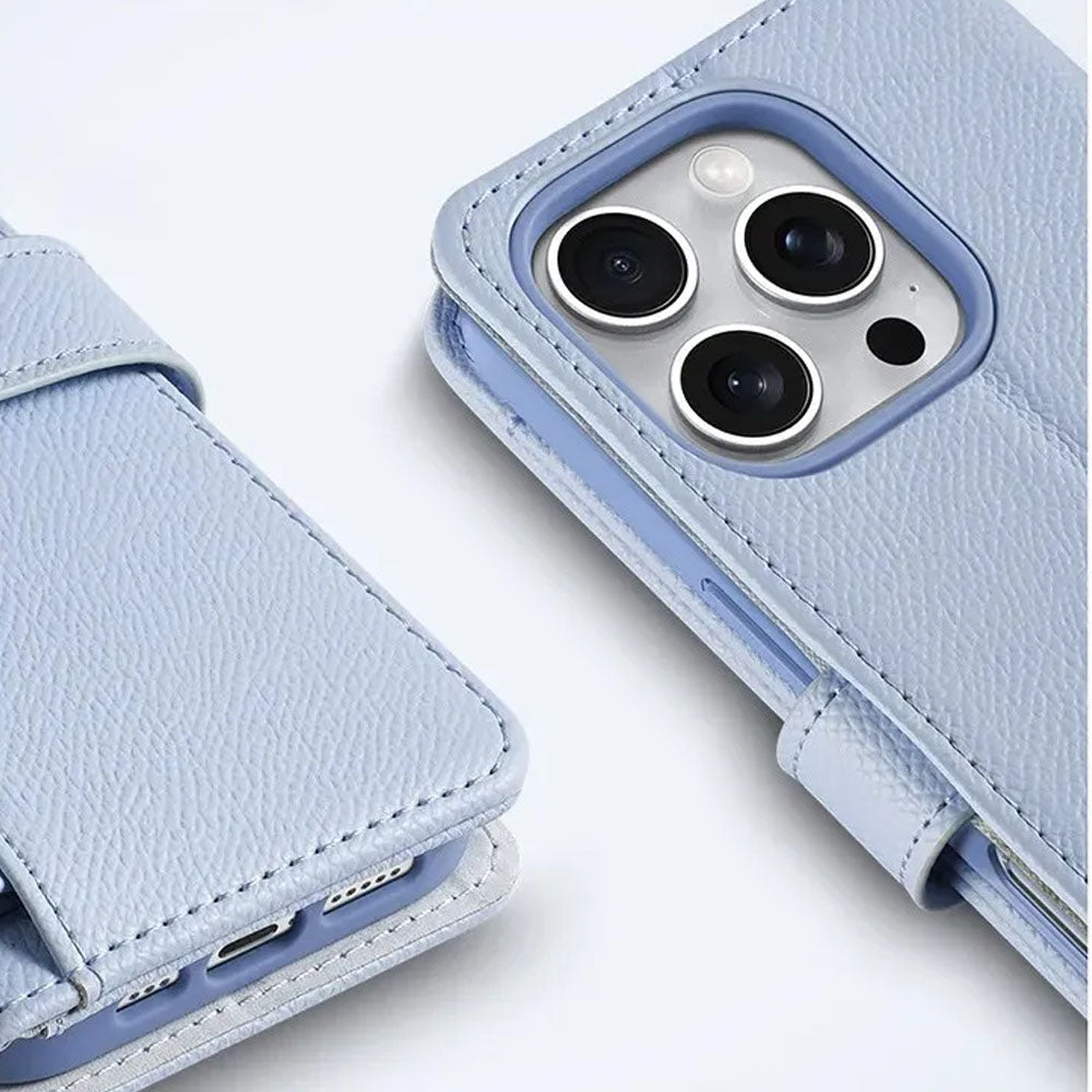 SnapLuxe 2-in-1 Magnetic Leather Wallet iPhone Case