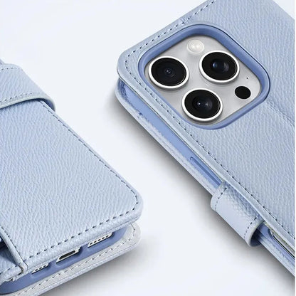 SnapLuxe 2-in-1 Magnetic Leather Wallet iPhone Case