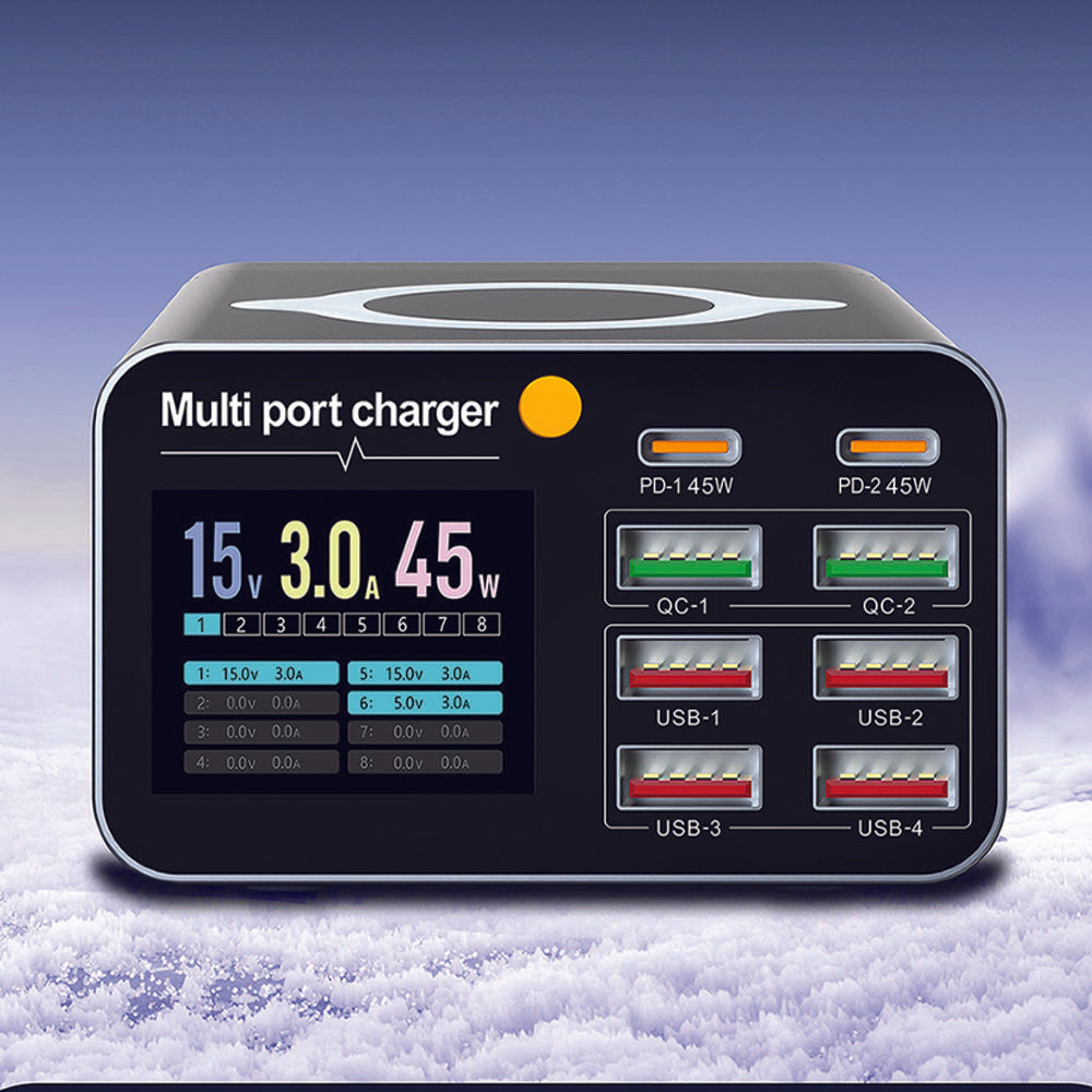 VoltSquad 80W 8-Port Multi-Device Charging Station